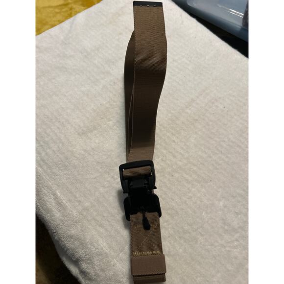 NIP Tan Military Style Tactical Belt for Men, Quick-Release Metal Buckle - Picture 5 of 6